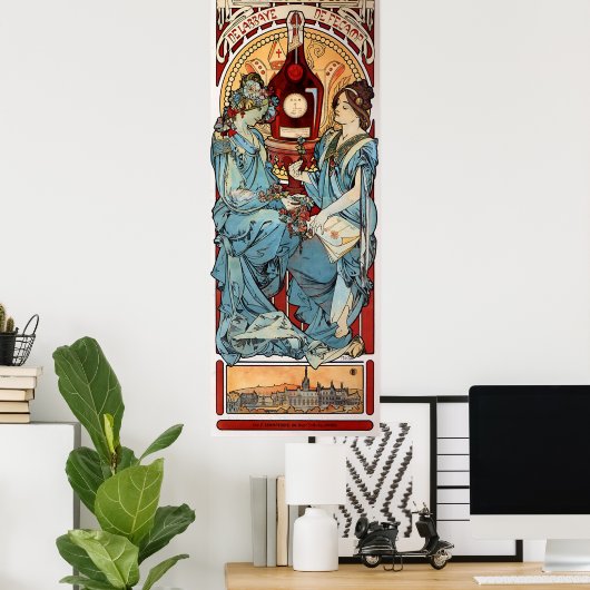 Alphons Mucha Benedicine Poster (Heimbüro)