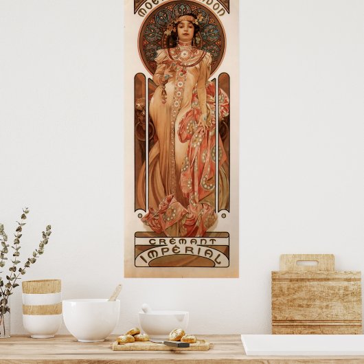 Alphons Mucha Cremant Imperial Poster (Küche)