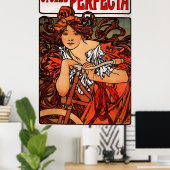 Alphons Mucha Cycles Perfecta Poster (Heimbüro)