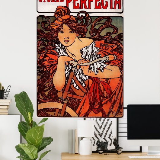 Alphons Mucha Cycles Perfecta Poster (Heimbüro)