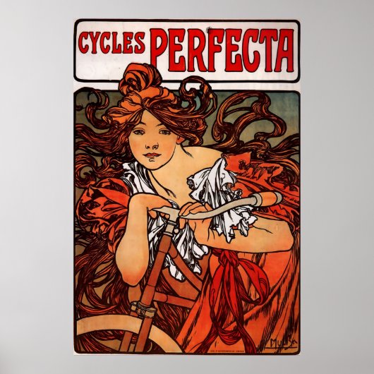 Alphons Mucha Cycles Perfecta Poster (Vorne)