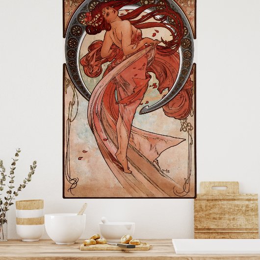 Alphons Mucha Dancing Lady Poster (Küche)