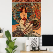 Alphons Mucha Monaco Monte Carlo Poster (Heimbüro)