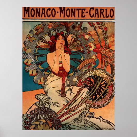 Alphons Mucha Monaco Monte Carlo Poster (Vorne)