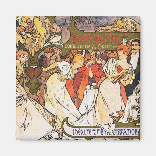 Alphonse (Alfons) Mucha: Amants Magnet (Vorne)
