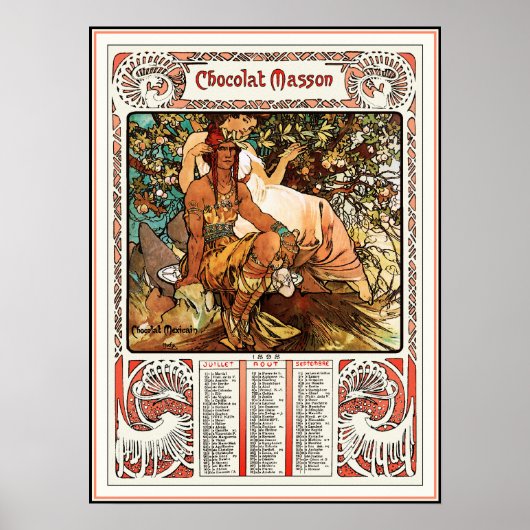 Alphonse (Alfons) Mucha Art Nouveau Poster (Vorne)