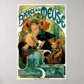 Alphonse (Alfons) Mucha - Bieres de la Meuse Poster (Vorne)