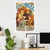 Alphonse (Alfons) Mucha: Bieres de la Meuse Poster (Heimbüro)