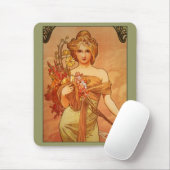 Alphonse (Alfons) Mucha Buquet-Mauspad Mousepad (Mit Mouse)