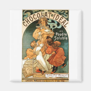 Alphonse (Alfons) Mucha Chocolat Ideal Magnet