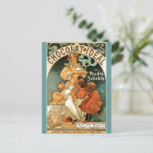 Alphonse (Alfons) Mucha Chocolat Ideal Postkarte (Stehend Vorderseite)