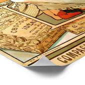 Alphonse (Alfons) Mucha Chocolat Ideales Poster (Ecke)