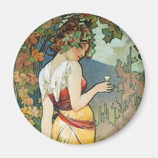 Alphonse (Alfons) Mucha: Cognac - Jugendstil Magnet