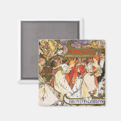 Alphonse (Alfons) Mucha Magnet (Vorderseite/Rückseite)