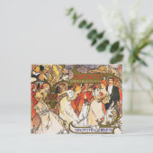 Alphonse (Alfons) Mucha Postcard: Amants Postkarte (Stehend Vorderseite)