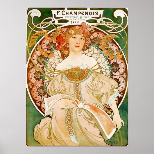 Alphonse (Alfons) Mucha Poster: Champenois Poster (Vorne)