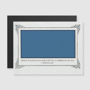 Alphonse Allais, April Fools, Blau, Abstrakte Kuns Magneteinladung