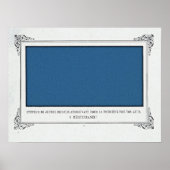 Alphonse Allais, April Fools, Blau, Abstrakte Kuns Poster (Vorne)