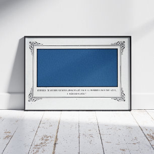 Alphonse Allais, April Fools, Blau, Abstrakte Kuns Poster