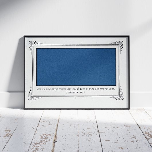 Alphonse Allais, April Fools, Blau, Abstrakte Kuns Poster