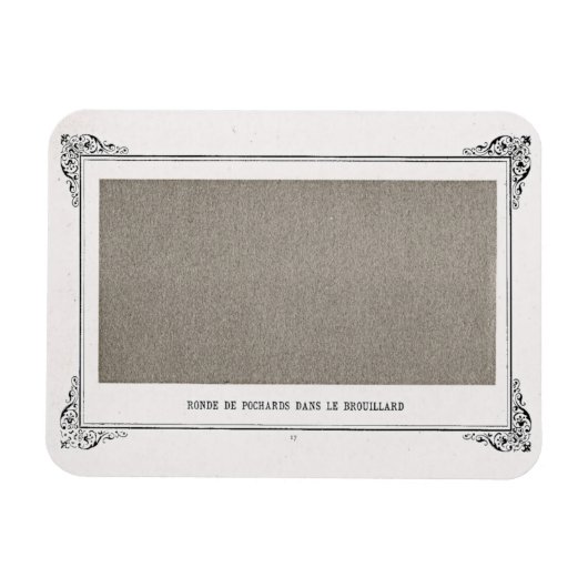 Alphonse Allais, April Fools, Grau, Abstrakte Kuns Magnet (Horizontal)