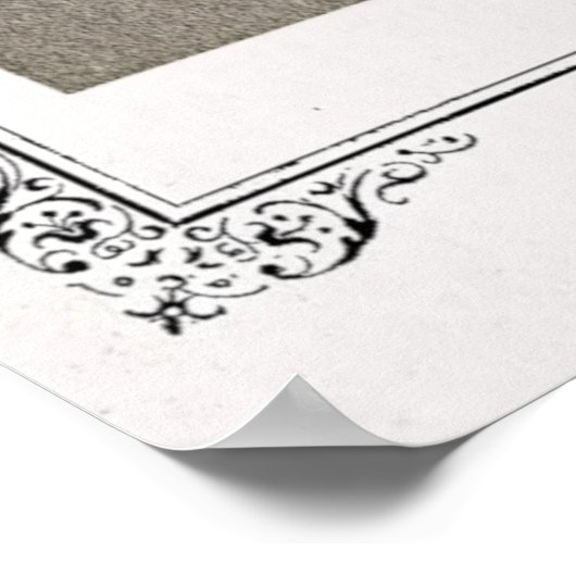 Alphonse Allais, April Fools, Grau, Abstrakte Kuns Poster (Ecke)