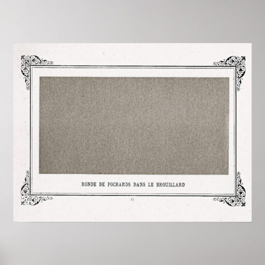 Alphonse Allais, April Fools, Grau, Abstrakte Kuns Poster (Vorne)