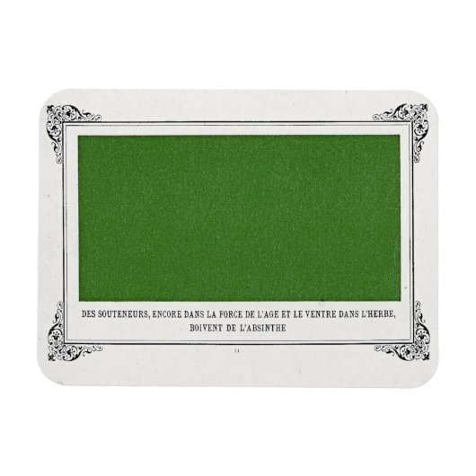 Alphonse Allais, April Fools, grüne, Abstrakte Kun Magnet (Horizontal)