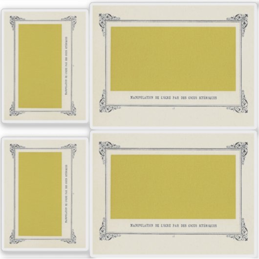 Alphonse Allais, April Narren, Gelb, Abstrakte Kun Aufkleber (Vorderseite)