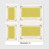 Alphonse Allais, April Narren, Gelb, Abstrakte Kun Aufkleber (Blatt)