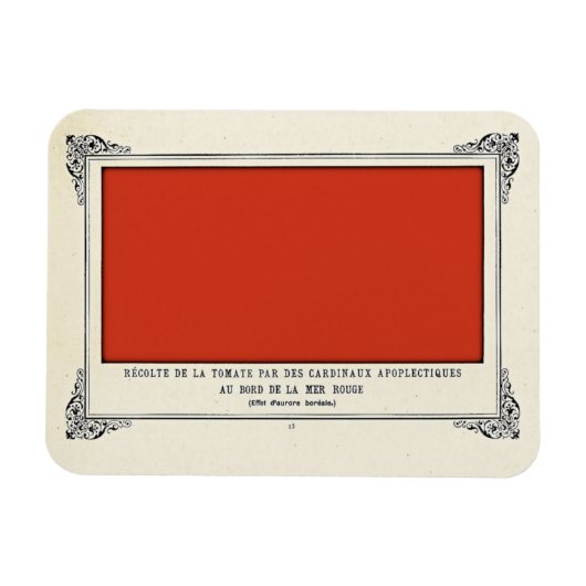 Alphonse Allais, April Narren, Rot, Abstrakte Kuns Magnet (Horizontal)