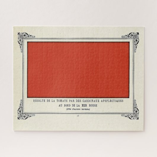 Alphonse Allais, April Narren, Rot, Abstrakte Kuns Puzzle (Horizontal)