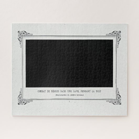 Alphonse Allais, April Narren, Schwarz, Abstrakte Puzzle (Horizontal)