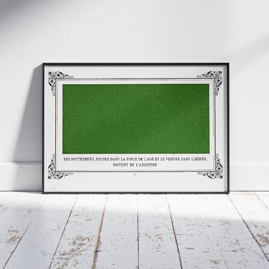 Alphonse Allais, Aprilscherz, Grün, Abstrakte Kuns Poster