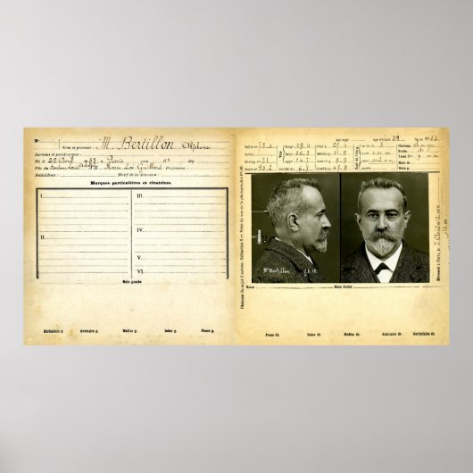Alphonse Bertillon (1893) Poster (Vorne)