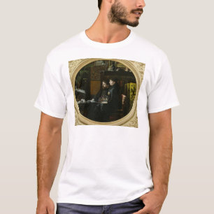 Alphonse Daudet und seine Ehefrau in ihrer Studie T-Shirt