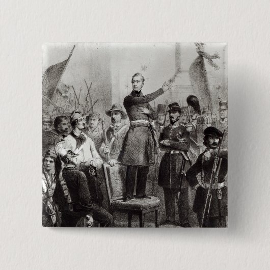 Alphonse de Lamartine an Rathaus Button (Vorderseite)