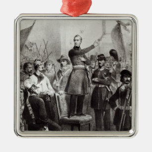 Alphonse de Lamartine an Rathaus Silbernes Ornament