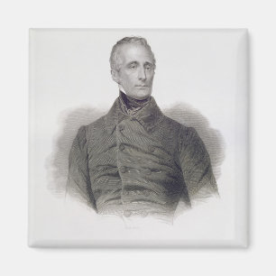 Alphonse de Lamartine, graviert von Pierre Pelee Magnet