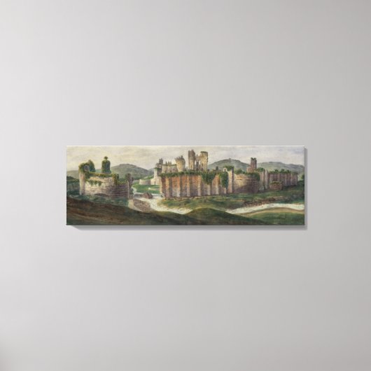 Alphonse Dousse Caerphilly Castle Canvas Print Leinwanddruck (Vorderseite)