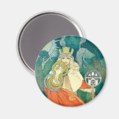 Alphonse Maria Mucha ~ Art Nouveau Magnet (Vorderseite/Rückseite)