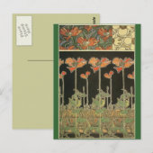 Alphonse Maria Mucha ~ Decoratifs Postkarte (Vorne/Hinten)