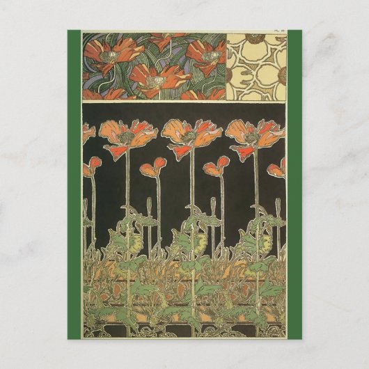 Alphonse Maria Mucha ~ Decoratifs Postkarte (Vorderseite)