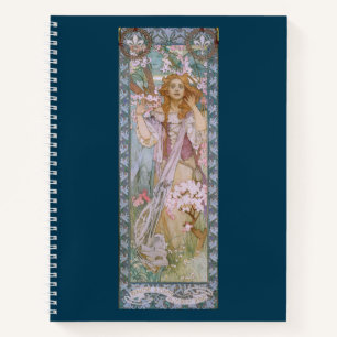Alphonse Maria Mucha - Jeanne d'Arc Jugendstil Notizblock