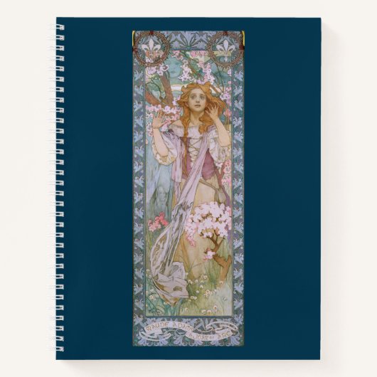 Alphonse Maria Mucha - Jeanne d'Arc Jugendstil Notizblock (Vorderseite)