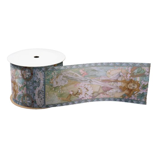 Alphonse Maria Mucha – Jugendstil Art nouveau DIY Satinband (Spule)
