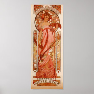 Alphonse Maria Mucha - White Star Art Nouveau Poster