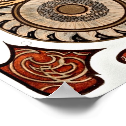 Alphonse Maria Mucha's Zodiaque oder La Plume Poster (Ecke)