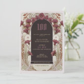 Alphonse Mucha 100. Geburtstag Jugendstil Einladung (Stehend Vorderseite)