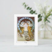 Alphonse Mucha #122 - Fine Art Postcard Postkarte (Stehend Vorderseite)